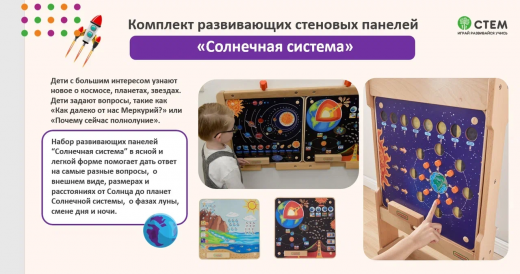 Комплект развивающих стеновых панелей “Солнечная система”