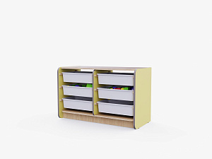 Двойной модуль для хранения игрушек из коллекции мебели «НЕГА»