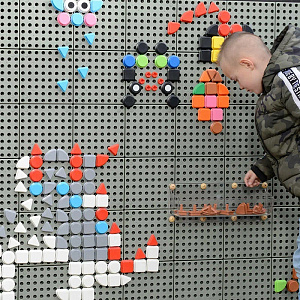 Геометрические колышки, 256 шт (8 цветов) набор 1