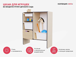 Шкаф для игрушек во входную группу из коллекции мебели «НЕГА»