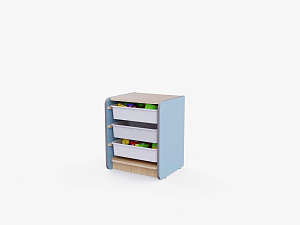 Одинарный модуль для хранения игрушек из коллекции мебели «НЕГА»