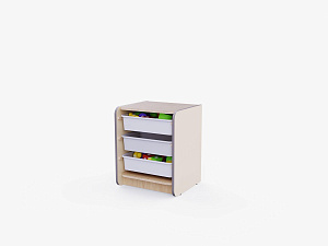 Одинарный модуль для хранения игрушек из коллекции мебели «НЕГА»