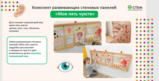 Комплект развивающих стеновых панелей “Мои пять чувств”