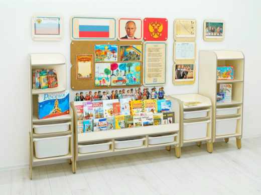 Большой уголок патриотического воспитания в группе ДОУ - «Родина моя»