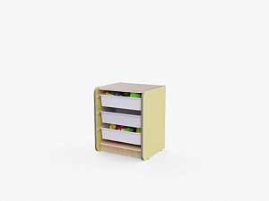 Одинарный модуль для хранения игрушек из коллекции мебели «НЕГА»