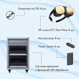 Мобильный класс виртуальной реальности EDUBLOCK Flow (VR-8)