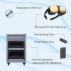 Мобильный класс виртуальной реальности EDUBLOCK Flow (VR-8)